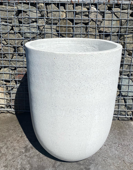 White Terrazzo Tall U Pot Lrg