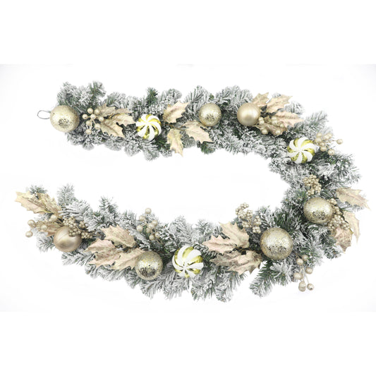 Champagne Holly Garland 183cm