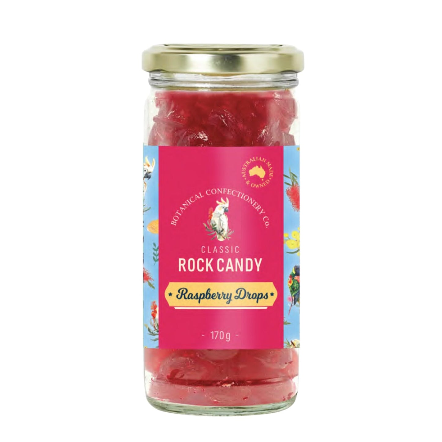 Botanical Confectionery Raspberry Drops 170g