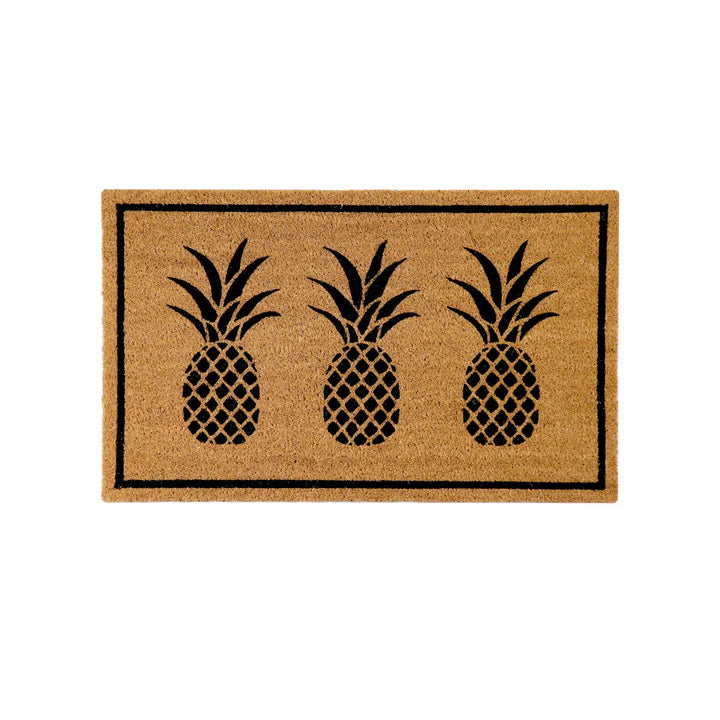 Pineapple Black Doormat 45 x 75cm