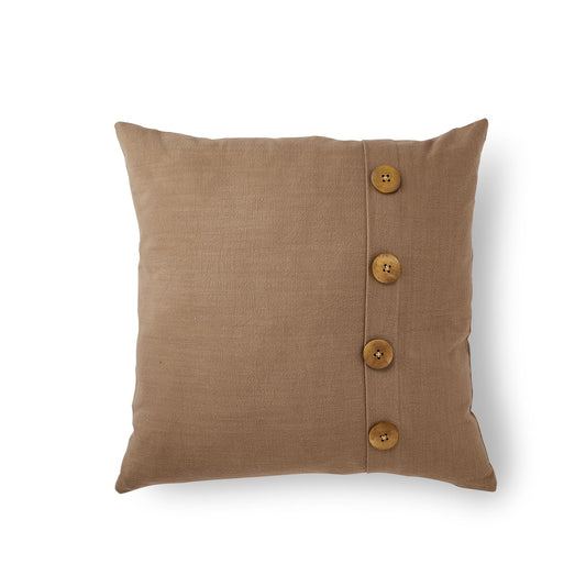 Bailey Coffee Button Cushion 50 cm