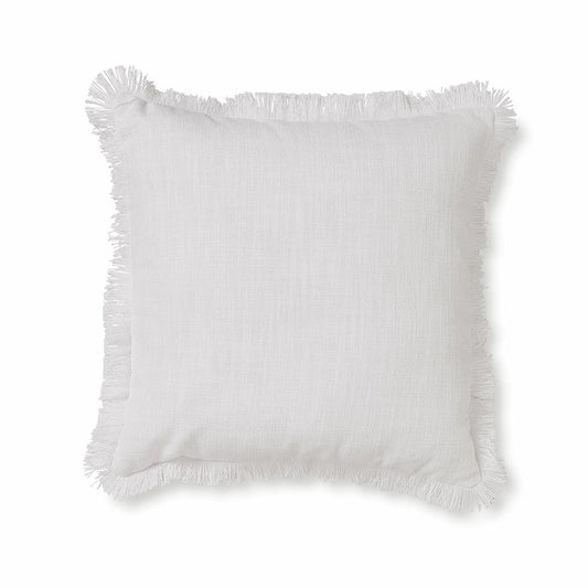 Eli Fringe Off - White Cushion