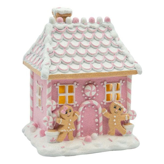 Gingerbread Pink House 22cm LED