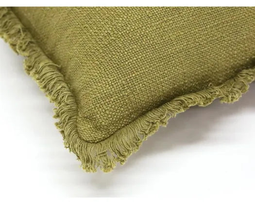 Solstice Slub Cotton Cushion Olive