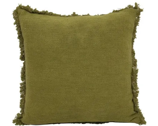 Solstice Slub Cotton Cushion Olive