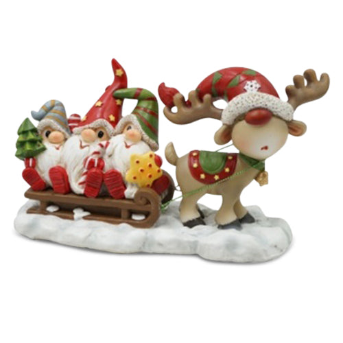 Deer Sleigh with Santa