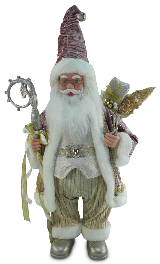 Santa Soft Mauve with Music 60cm