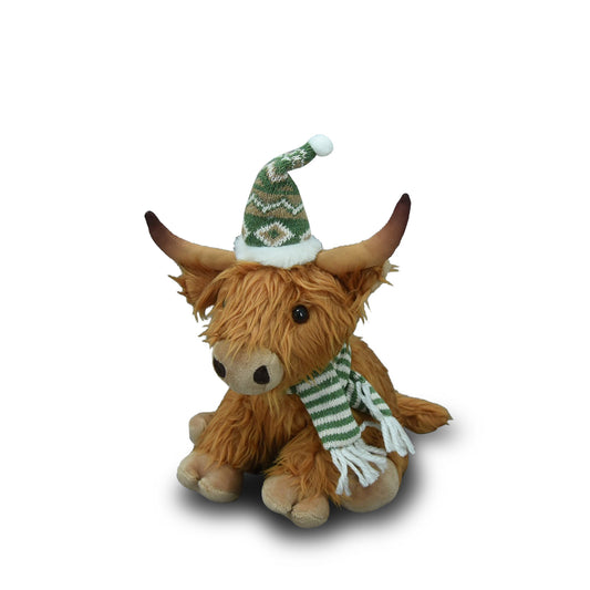 Cow Sitting with Hat 36cm