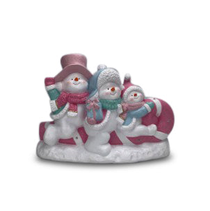 Snowman Sleigh LED resin