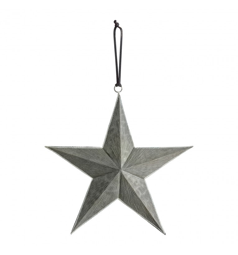 Turin Hanging Star Grey Silver 29cm