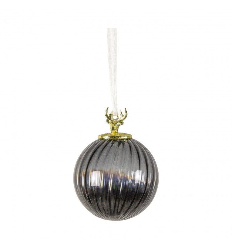 Maurice Stag Bauble Smoke 10cm