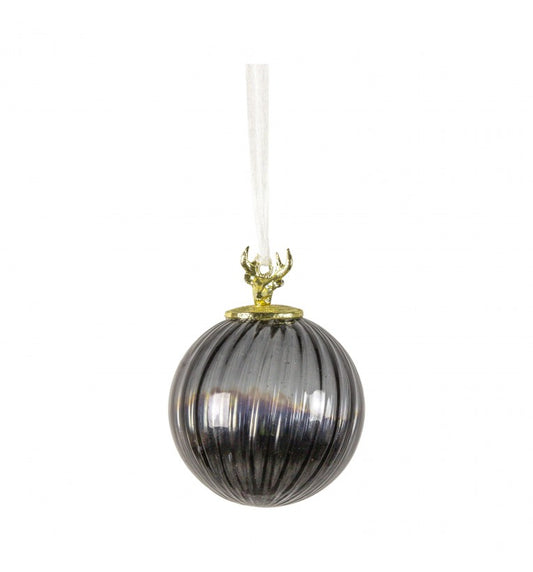 Maurice Stag Bauble Smoke 10cm