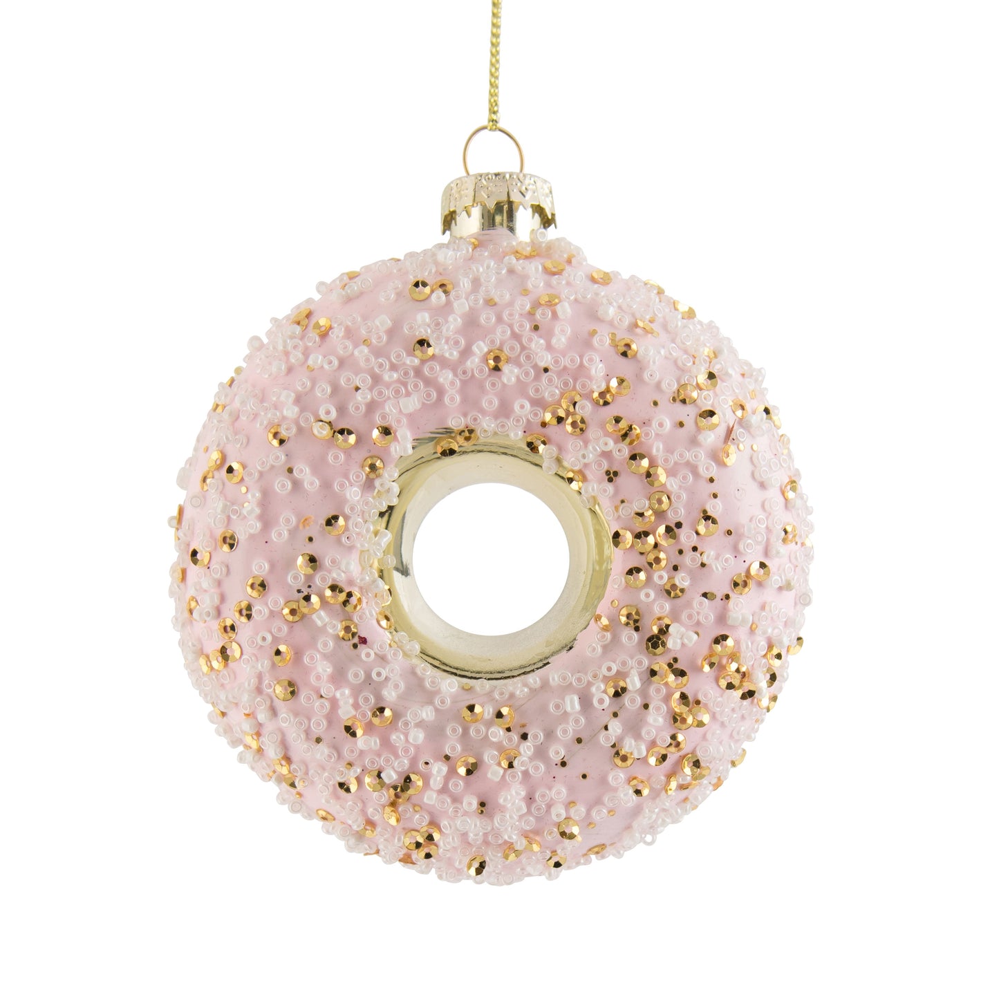 Pink Gold Donut Decoration