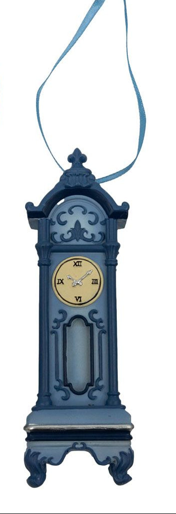 Blue and White Grandfather Clock