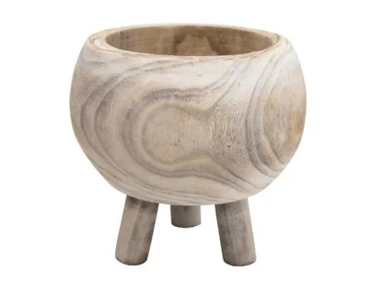 Nidra Wooden Planter 18.5 cm