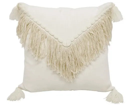 Santana Embroidered Cushion Ecru 45cm