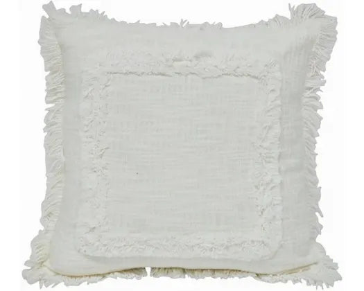 Amina Textured Cushion White 45