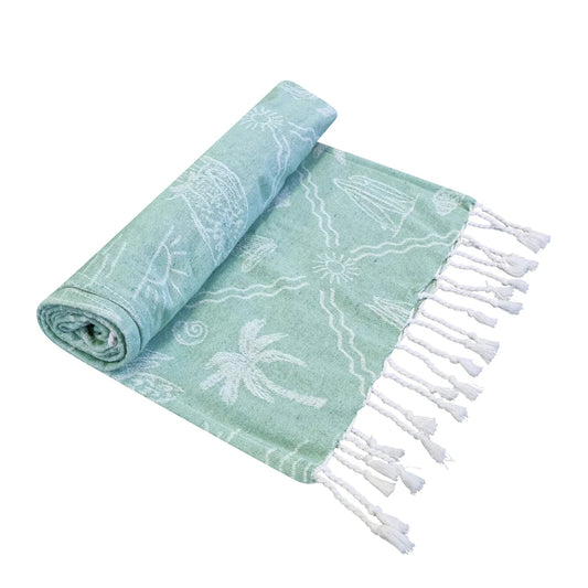 Turkish Towel Peppermint and White (Aussie)