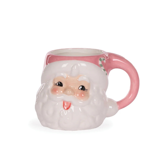 Pink Vintage Santa Mug