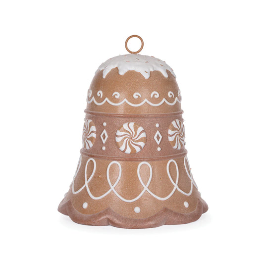 Led Piped Gingerbread Bell Decor