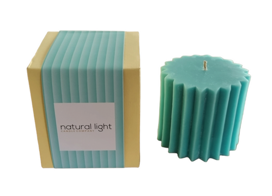 Fluted 3"Round Pillar Aqua