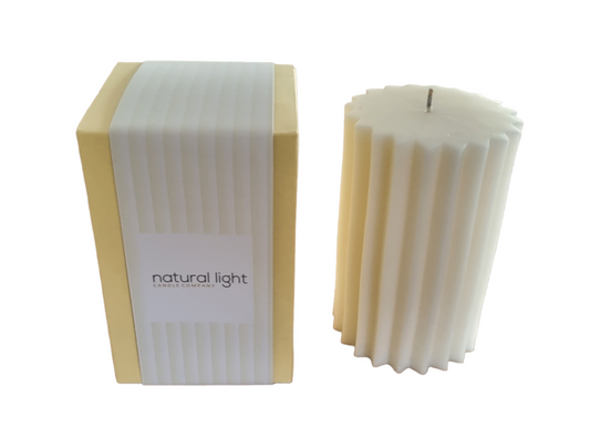 Fluted 5" Round Pillar White