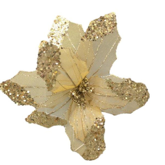 Gold Organza Poinsettia