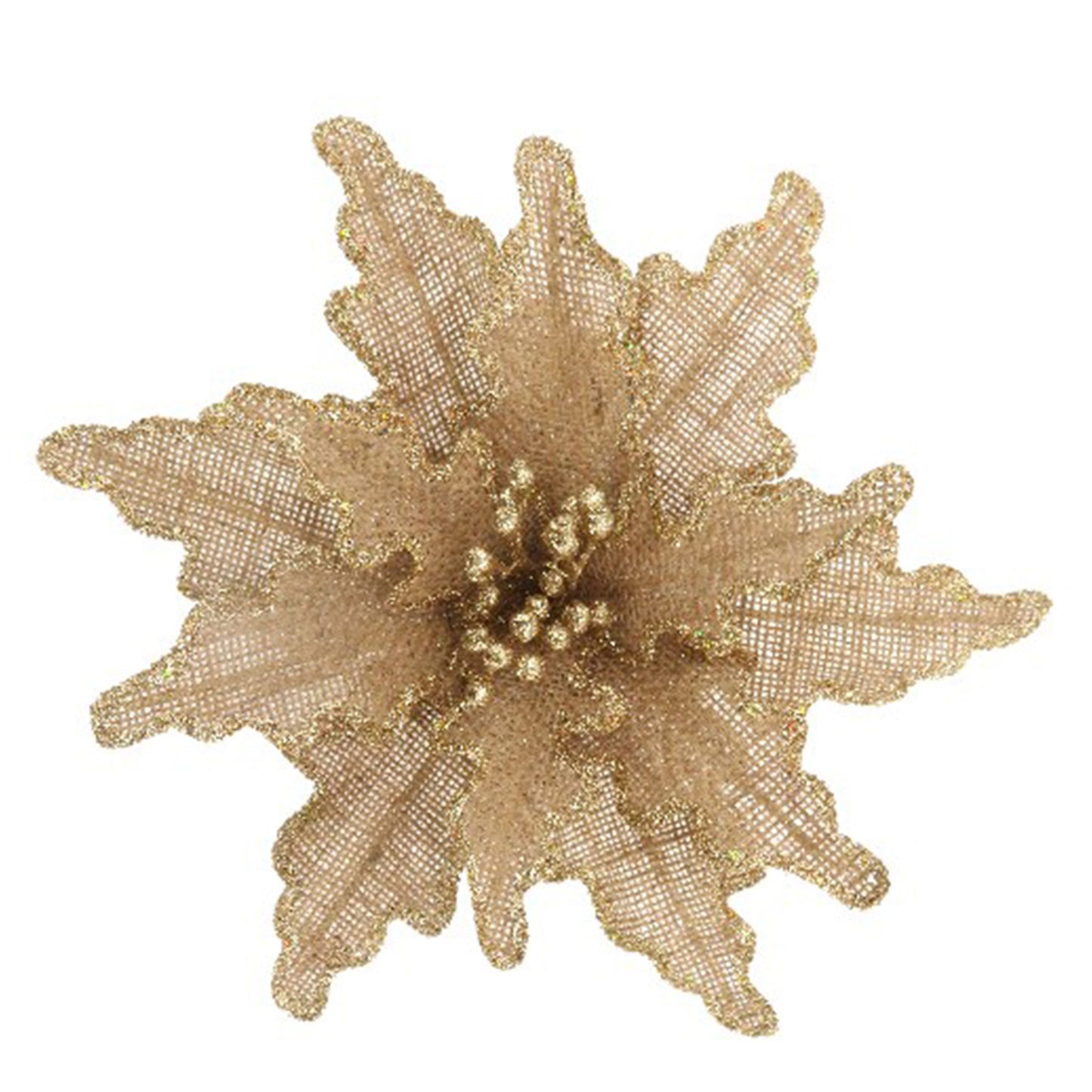 Natural and Copper Poinsettia Clip