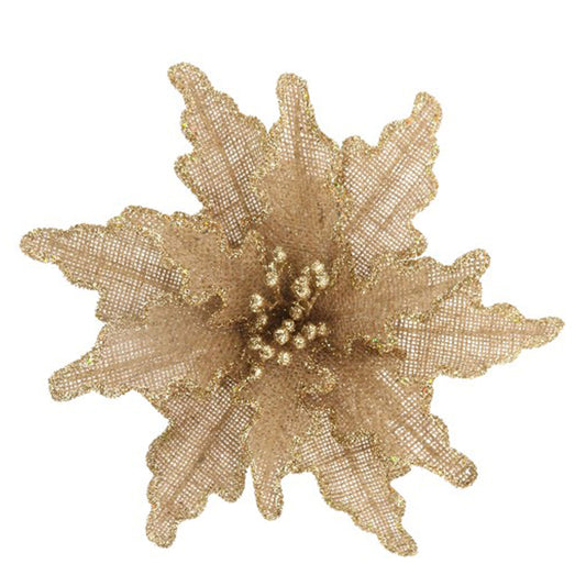 Natural and Copper Poinsettia Clip