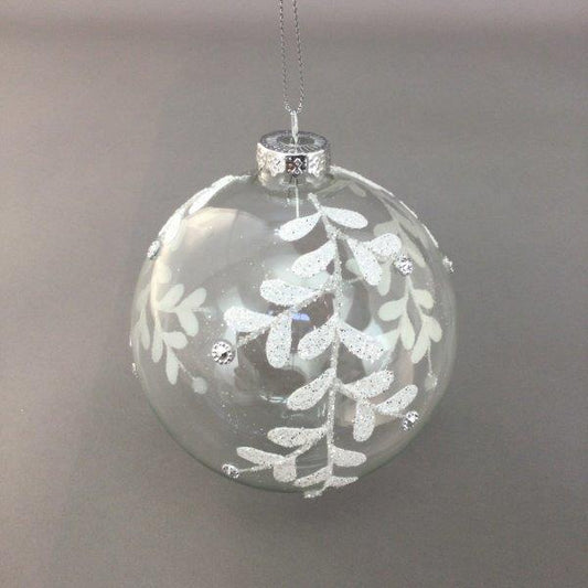 Clear Silver Branch Ball Hanging