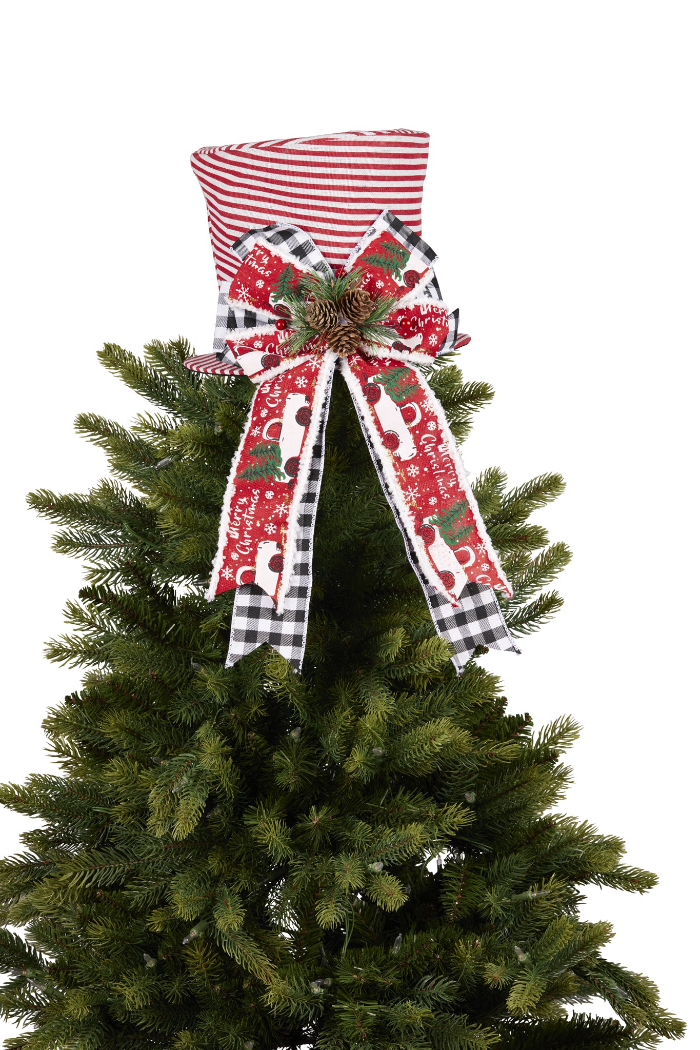 Striped Top Hat Tree Topper