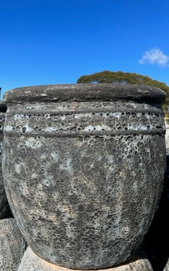 Lava Rock Coin Pot Slate Large