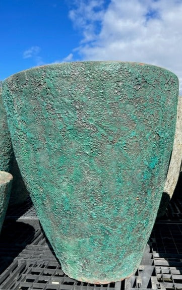 XL Emerald Lava Rock Tall Cone Planter