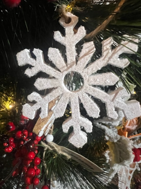 White Glitter Snowflake
