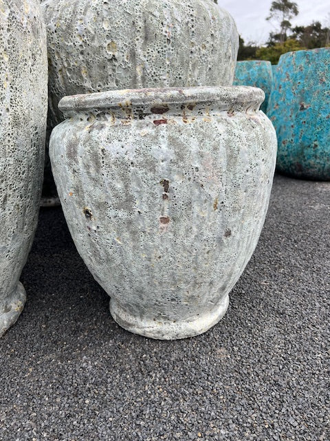 Grey Lava Rock Pot Urn Small