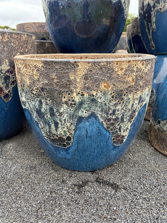 XL Lava Rock Blue Glaze Medium