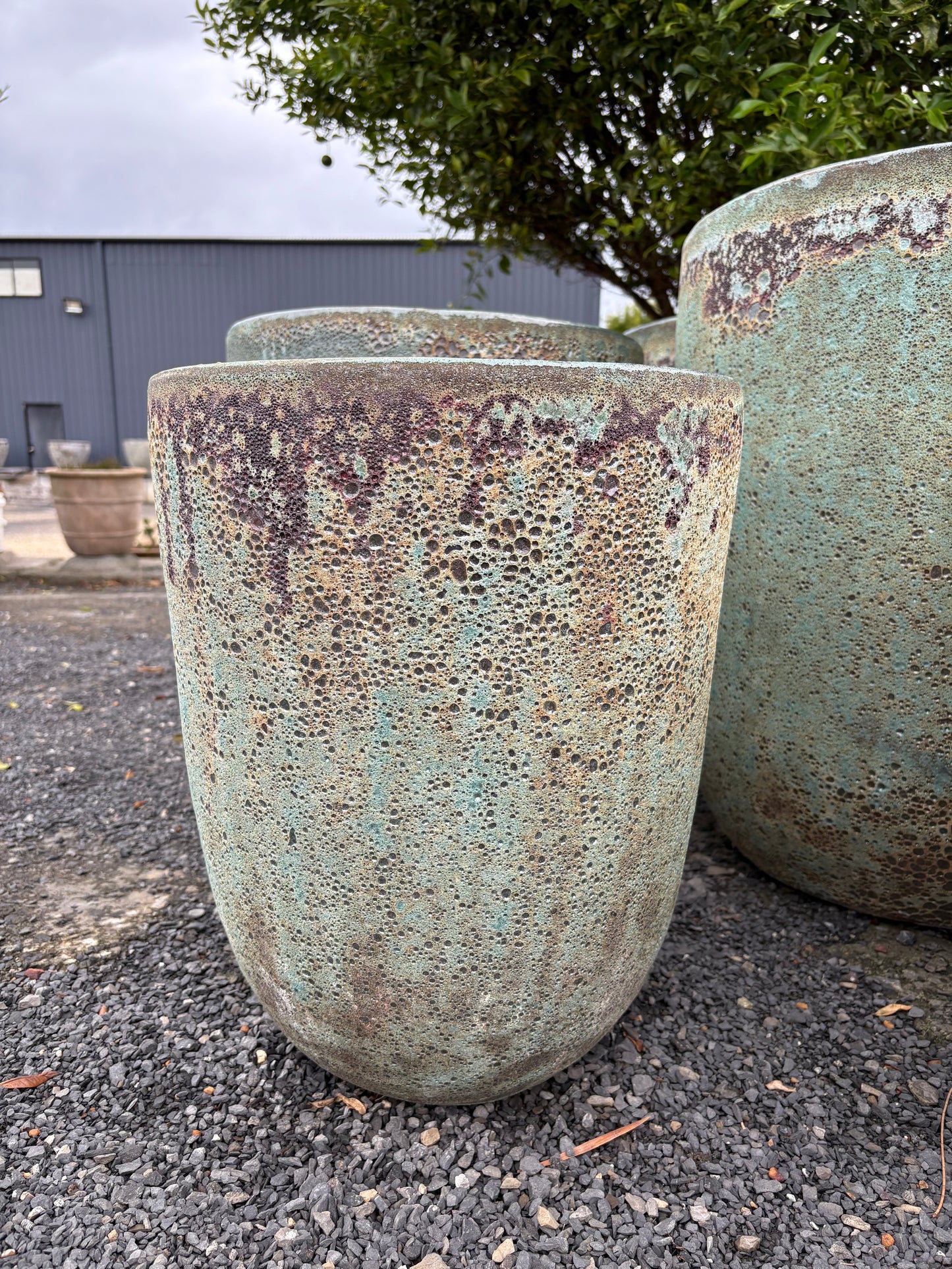 Sage Lava Rock Tall U Small