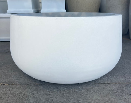 White GRC Low Bowl Medium