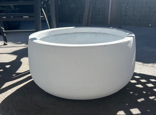 White GRC Low Bowl Small