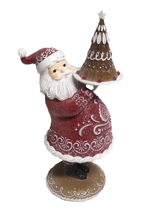 Red Santa with Cake