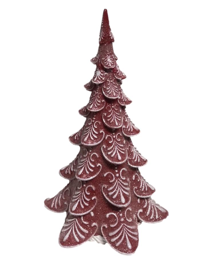 Red Gingerbread Tree Led