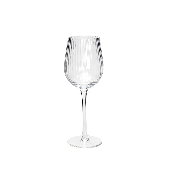 Kirshaw Clear Glass Ribbed Wine Glass Small