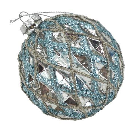 Silver Blue Honeycomb Ball