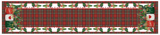 Peace Joy Tartan Table Runner