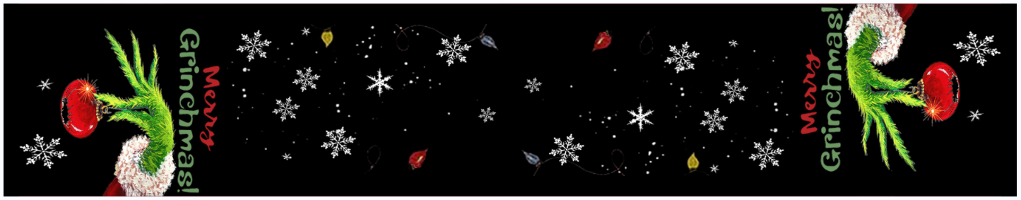 Black Grinch Table Runner