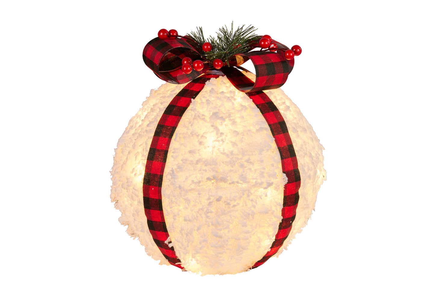 Christmas Ball Snowy Finish and Lights