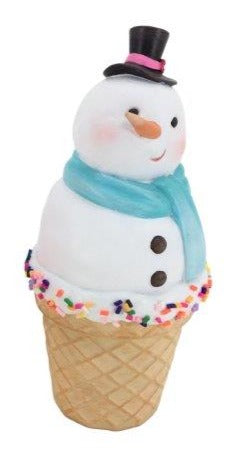 Icecream Cone Snowman Ornament