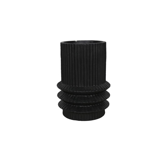 Bale Magnesium Black Vase Small