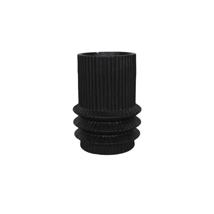 Bale Magnesium Black Vase Small