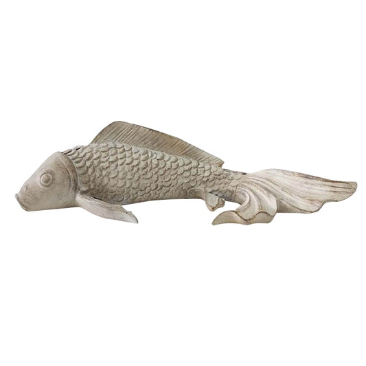 Fitz Fish Resin Sculpture White